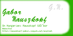 gabor mauszkopf business card